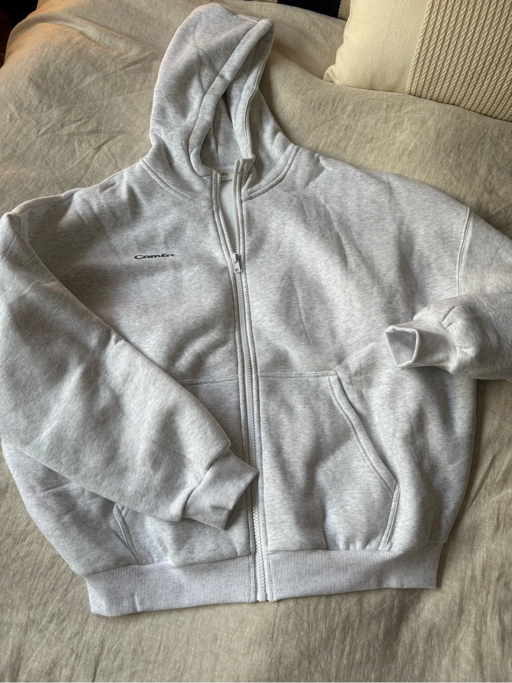 Comfort Zip Hoodie & Sweatpants Set in Light Gray - Picture 2 of 9